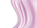 Pink silky waves on white