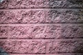 Pink and Silver Gray Brick Wall Background Royalty Free Stock Photo