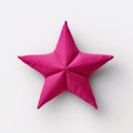 Little Star Pink Polyester Pillow On White Backdrop