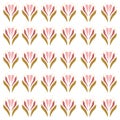 Pink Simple Floral Pattern Texture Wallart Royalty Free Stock Photo