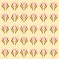 Pink Simple Floral Pattern Texture Wallart Royalty Free Stock Photo