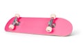 Pink skateboard deck, isolated on white background. File contains a path to isolation Royalty Free Stock Photo