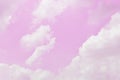 Pink sky background with white clouds Royalty Free Stock Photo