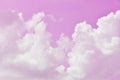 Pink sky background with white clouds Royalty Free Stock Photo