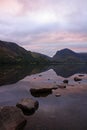 Pink sky Buttermere 3 Royalty Free Stock Photo