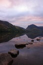 Pink sky Buttermere 3 Royalty Free Stock Photo