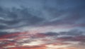 Pink sky with clouds at sunset nature background Royalty Free Stock Photo