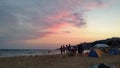 Sky and clouds in the sea