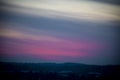 Pink sky over an urban area Royalty Free Stock Photo