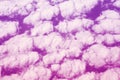 Pink sky and puffy clouds Royalty Free Stock Photo