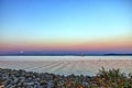 Pink sky reflected on the water ripples on Lake Superior - Thunder Bay Marina, Ontario, Canada Royalty Free Stock Photo