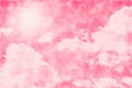 pink sky sweet water color painting effect nature pain art hand drawing for valentine wedding card decoration