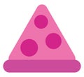 Pink slice of pizza, icon