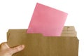 Pink slip layoff notice Royalty Free Stock Photo