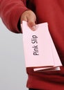 Pink slip notice Royalty Free Stock Photo