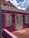 Pink small house in Willemstad, Dutch Caribbeans