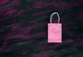 Pink Small Shopping Bag on Painted Canvas.