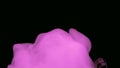 Pink smoke on a black background. Slow motion. Intro, outro. The mystical fog. The footage, the texture of the smoke. Equalizer, v