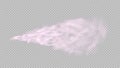 Pink smoke isolated on transparent background. Bright vector cloudiness, mist or smog background. Steam special effect Royalty Free Stock Photo