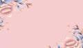 Pink Smooth Background With Flowers