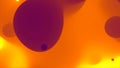 pink smooth tender meta objects in space of gold orange bokeh light - abstract 3D illustration Royalty Free Stock Photo