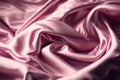 Pink smooth wrinkled silk. Generative AI