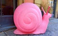 Pink snail, art, design and creativity, slowness and imagination Royalty Free Stock Photo