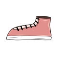 Pink sneaker hand drawn for fashion card design Royalty Free Stock Photo