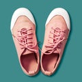 Pink sneaker shoes Royalty Free Stock Photo