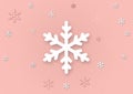 Pink snowflake background for use as wallpaper