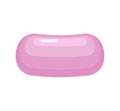 Pink soap piece . lather Vector illustration