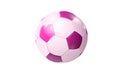 Pink soccer Ball isolated on white background. Royalty Free Stock Photo