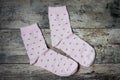 Pink socks Royalty Free Stock Photo