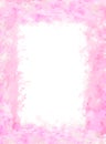 Pink soft watercolor frame