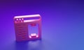 Pink Software, web developer programming code icon isolated on purple-blue background. Javascript computer script random Royalty Free Stock Photo