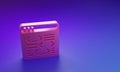 Pink Software, web developer programming code icon isolated on purple-blue background. Javascript computer script random Royalty Free Stock Photo