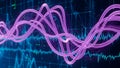 Pink Sound Waveform Digital Data Stream Royalty Free Stock Photo