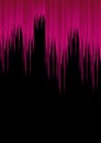 Pink sound waves on black background;In concept cool and modern