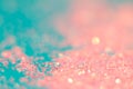 Pink sparkles on a blue background. Defocused. Abstract background for your design Royalty Free Stock Photo
