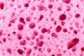 Pink sponge texture background. Close up, macro photo Royalty Free Stock Photo