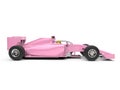 Pink sports race super fast car - side view