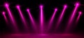 Pink spotlight party show stage vector background Royalty Free Stock Photo