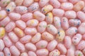 Pink and Spotted Jelly Beans Laid As A Background