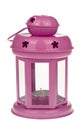 Pink spring lantern isolated. Royalty Free Stock Photo