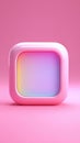 Pink square frame with colorful gradient background Royalty Free Stock Photo