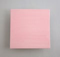 Pink square on a gray acrylic primed canvas