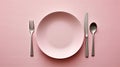 pink square linen placemats in a minimalist style, ensuring a clean and visually appealing composition. Highlight the