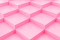 Pink square modular closeup step abstract pink background