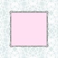 Pink square vintage stylized frame