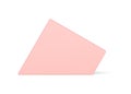 Pink squared abstract geometric figure vertical wall 3d element design realistic vector